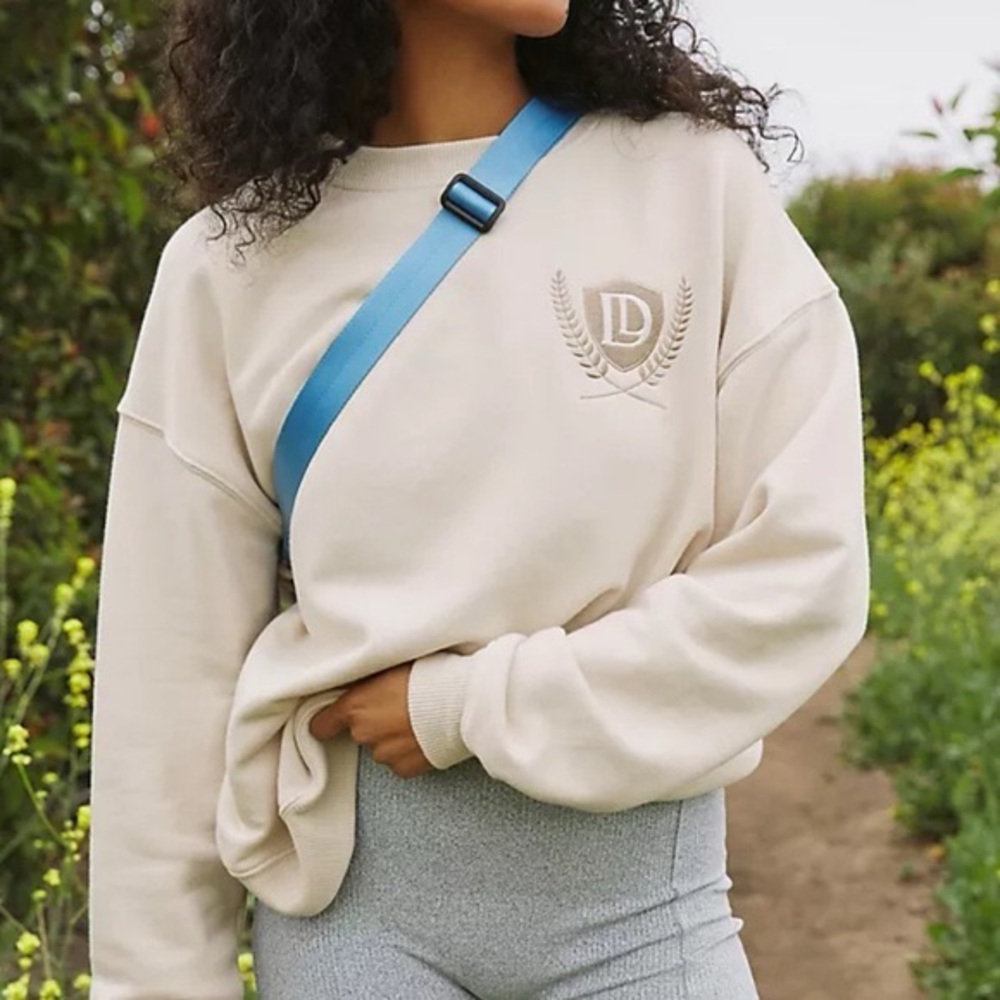 Daughter Lessons Uptown Oversized Crew in Clay